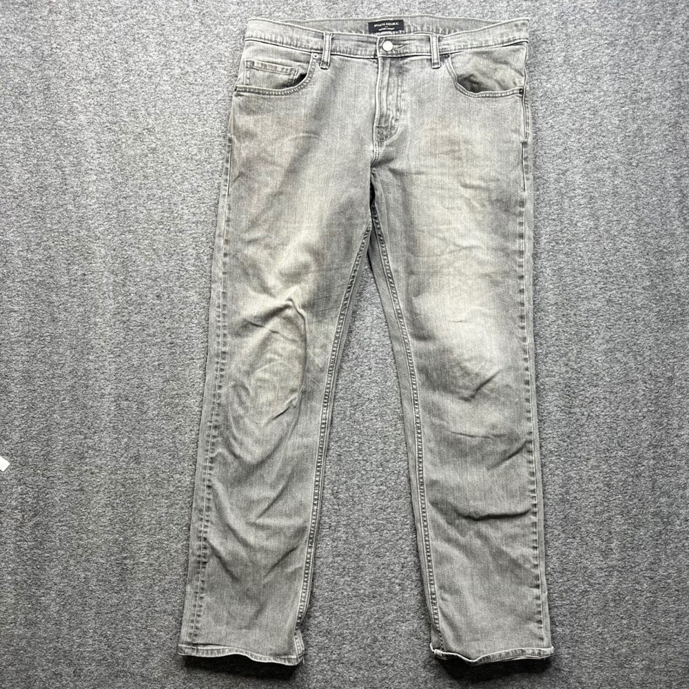 Banana Republic Jeans Mens 35x34 Dark Grey Fits 36x32 Vintage Straight Denim